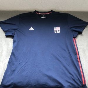 USA Volleyball Adidas T-shirts